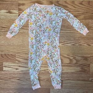Magnetic Me Pink Floral Footless Pajamas 12-18 Months
